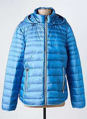 Doudoune poches a capuche bleu JUNGE femme