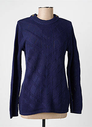 Pull coupe cintrée manches longues bleu ARMOR LUX femme