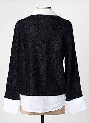 Pull coupe cintrée manches longues noir FRANK WALDER femme