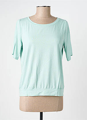 T-shirt stretch manches courtes vert FRANK WALDER femme