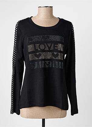 T-shirt manches longues manches longues noir DOLCEZZA femme