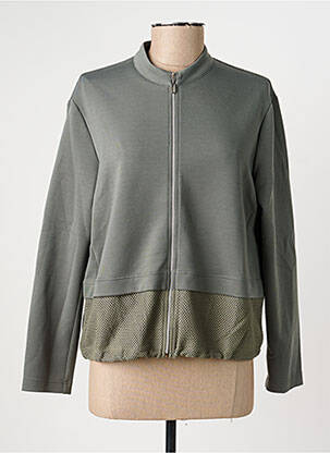 Veste casual col rond vert FRANK WALDER femme