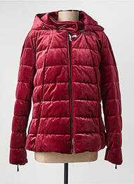 Doudoune poches a capuche rouge STEINBOCK femme