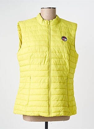 Doudoune poches sans capuche jaune BERMUDES femme