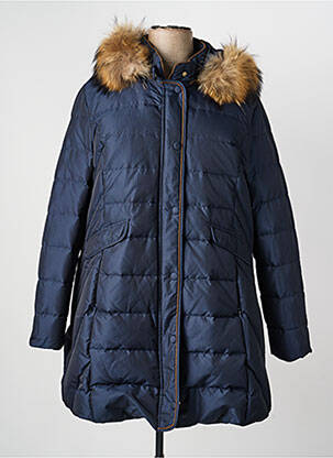 Doudoune poches a capuche bleu STEINBOCK femme