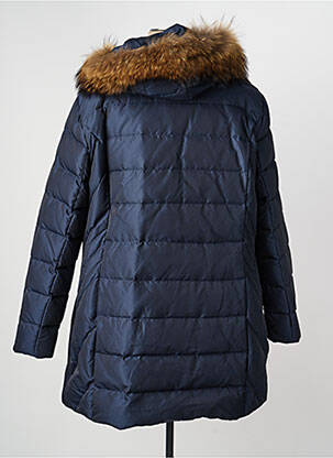 Doudoune poches a capuche bleu STEINBOCK femme