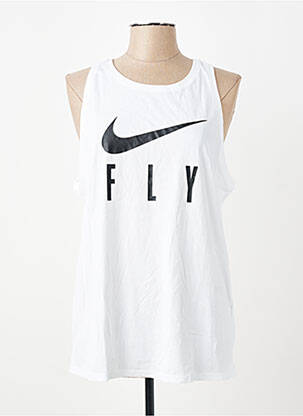 Débardeur coupe droite sans manche blanc NIKE femme