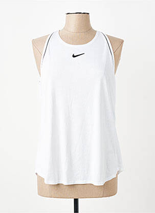 Débardeur coupe droite sans manche blanc NIKE femme