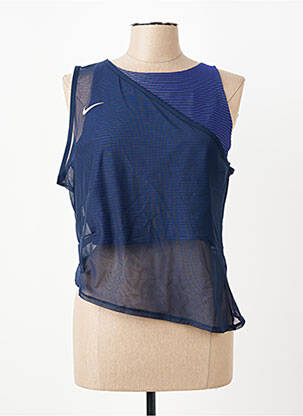 Débardeur stretch sans manche bleu NIKE femme
