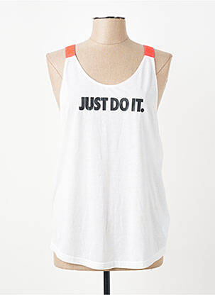Débardeur coupe droite sans manche blanc NIKE femme