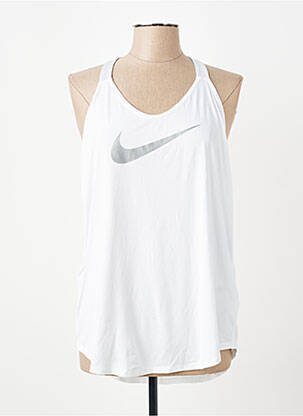 Débardeur coupe droite sans manche blanc NIKE femme