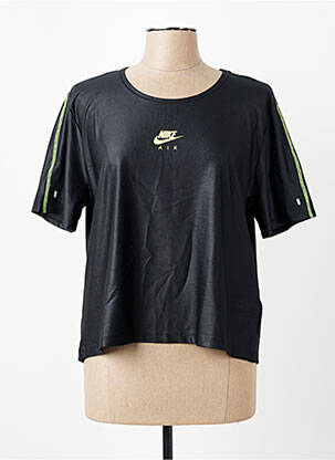 T-shirt sérigraphie floquée manches courtes noir NIKE femme