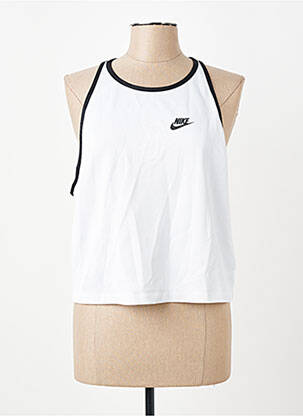 Débardeur coupe droite sans manche blanc NIKE femme