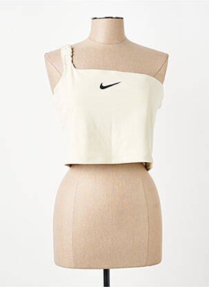 Top stretch sans manche jaune NIKE femme