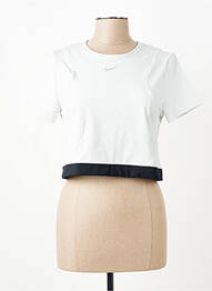 Top stretch manches courtes gris NIKE femme