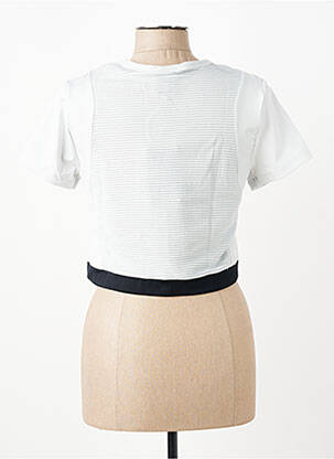Top stretch manches courtes gris NIKE femme