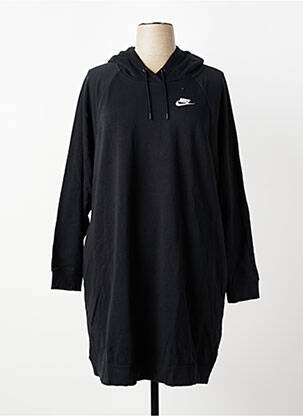 Robe pull coupe droite manches longues noir NIKE femme