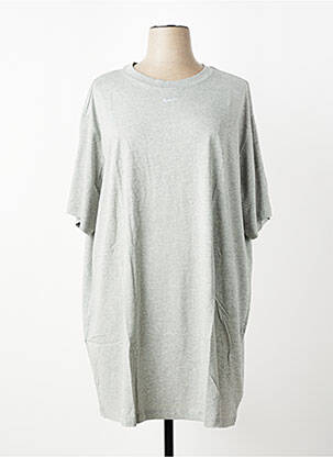 Tunique manches courtes col rond gris NIKE femme