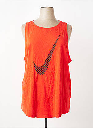 Débardeur coupe droite sans manche orange NIKE femme