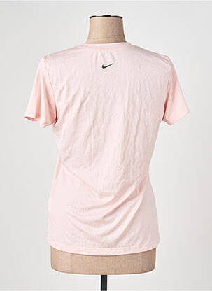 T-shirt sérigraphie floquée manches courtes rose NIKE femme