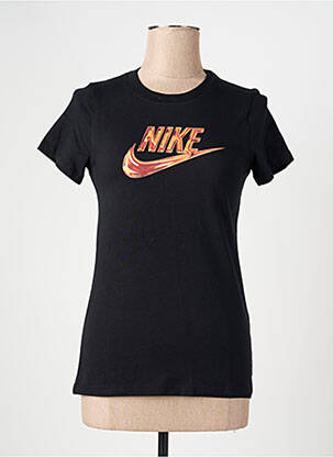 T-shirt sérigraphie floquée manches courtes noir NIKE femme