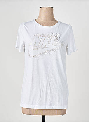T-shirt sérigraphie floquée manches courtes blanc NIKE femme