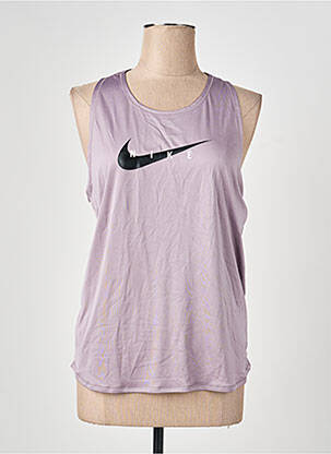 Débardeur sérigraphie floquée sans manche violet NIKE femme