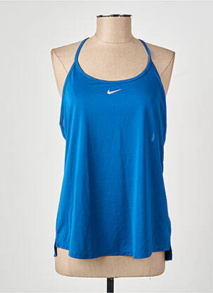 T-shirt sérigraphie floquée fines bretelles bleu NIKE femme
