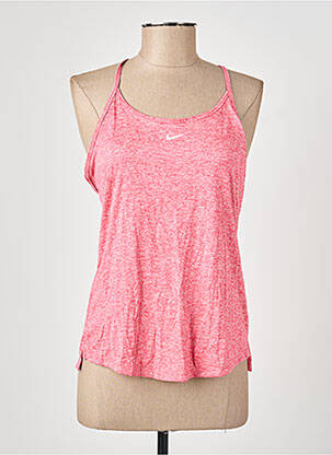 T-shirt sérigraphie floquée fines bretelles rose NIKE femme
