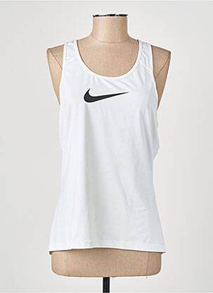 Débardeur coupe droite sans manche blanc NIKE femme