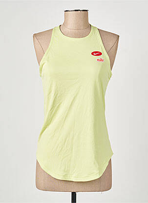 Débardeur sérigraphie floquée sans manche jaune NIKE femme