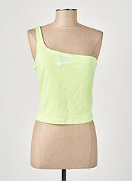 Top stretch sans manche vert NIKE femme