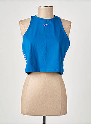 Top coupe cintrée sans manche bleu NIKE femme