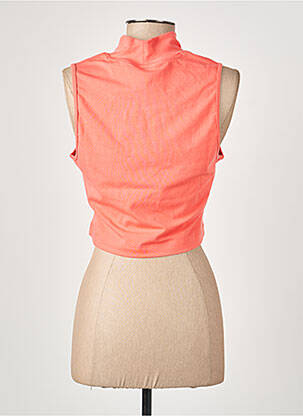 Top stretch sans manche orange NIKE femme
