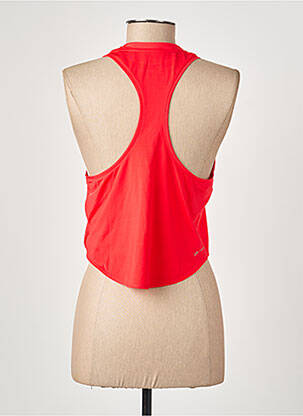 Top stretch sans manche rouge NIKE femme