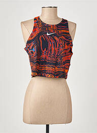 Top stretch sans manche orange NIKE femme