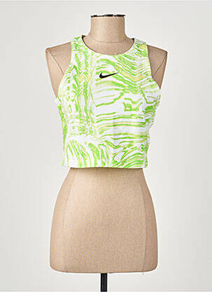 Top stretch sans manche vert NIKE femme