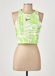 Top stretch sans manche vert NIKE femme