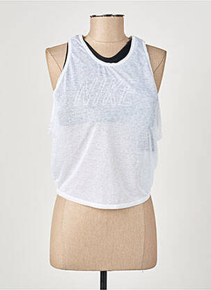 Top sans manche sans manche blanc NIKE femme