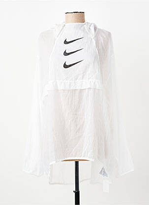 Coupe-vent manches longues a capuche blanc NIKE femme