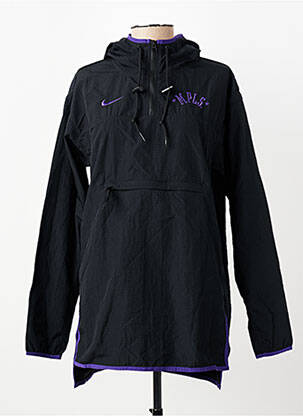 Coupe-vent manches longues a capuche noir NIKE femme