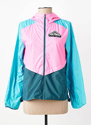 Coupe-vent manches longues a capuche rose NIKE femme