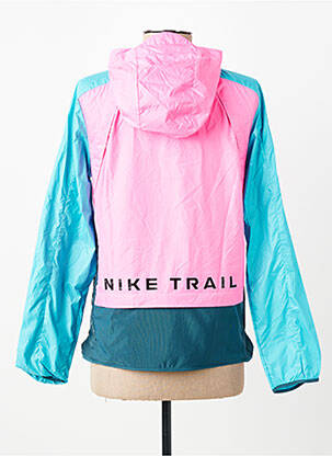 Coupe-vent manches longues a capuche rose NIKE femme