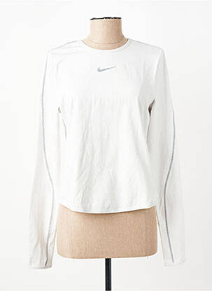 T-shirt manches longues manches longues beige NIKE femme
