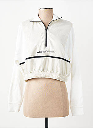 Sweat-shirt stretch manches longues beige NIKE femme