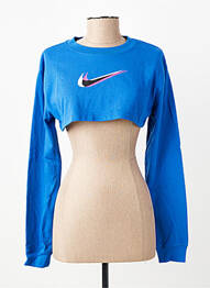 Sweat-shirt stretch manches longues bleu NIKE femme