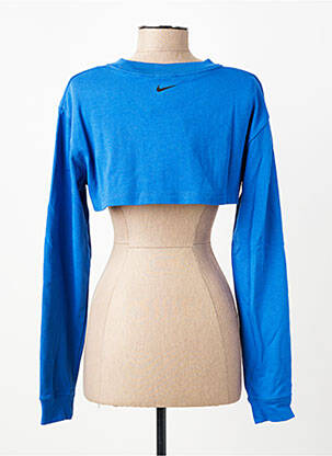 Sweat-shirt stretch manches longues bleu NIKE femme