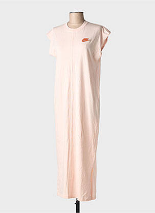 Robe longue manches courtes manches courtes rose NIKE femme