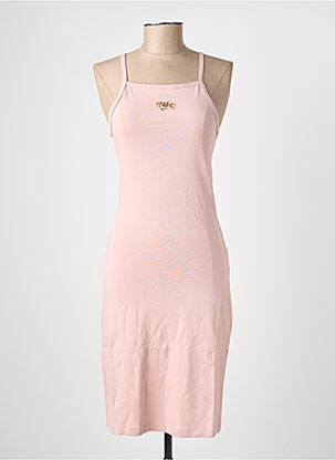 Robe mi-longue fines bretelles rose NIKE femme