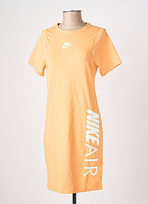 Robe courte manches courtes manches courtes orange NIKE femme
